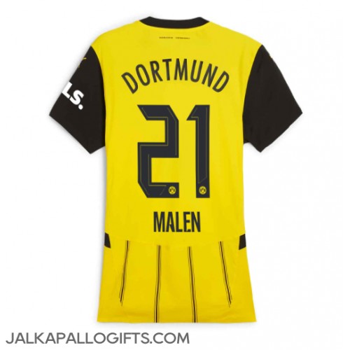 Borussia Dortmund Donyell Malen #21 Kotipaita Naiset 2024-25 Lyhythihainen